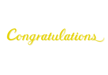 祝福「Congratulations」のカリグラフィー文字