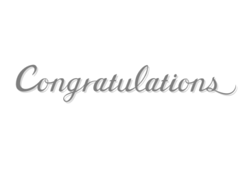 祝福「Congratulations」のカリグラフィー文字