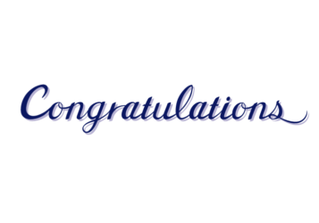 祝福「Congratulations」のカリグラフィー文字