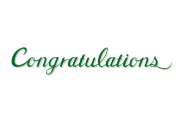 祝福「Congratulations」のカリグラフィー文字