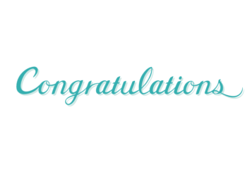 祝福「Congratulations」のカリグラフィー文字