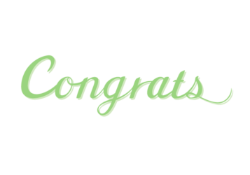 祝福「Congrats」のカリグラフィー文字