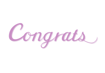 祝福「Congrats」のカリグラフィー文字