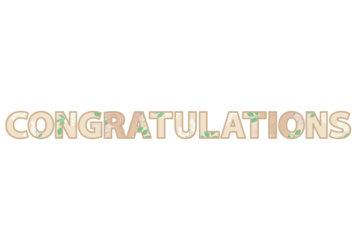 「Congratulations」の飾り文字