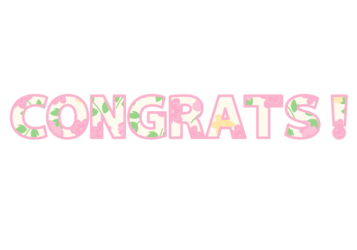 「Congrats!」の飾り文字