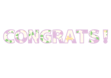 「Congrats!」の飾り文字