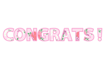 「Congrats!」の飾り文字