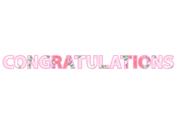「Congratulations」の飾り文字