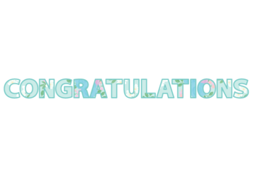 「Congratulations」の飾り文字