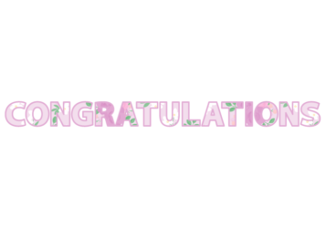 「Congratulations」の飾り文字