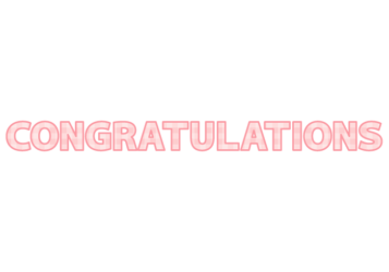 「Congratulations」の飾り文字