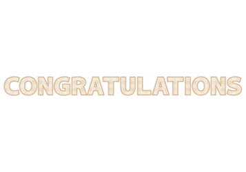 「Congratulations」の飾り文字