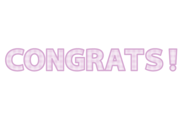 「Congrats!」の飾り文字