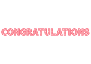 「Congratulations」の飾り文字