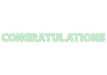 「Congratulations」の飾り文字