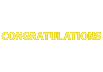 「Congratulations」の飾り文字