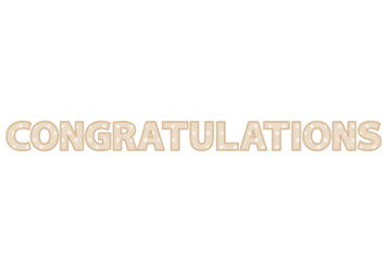 「Congratulations」の飾り文字
