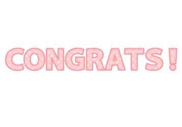 「Congrats!」の飾り文字