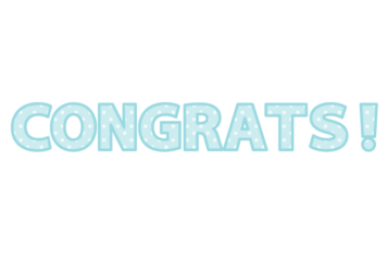 「Congrats!」の飾り文字