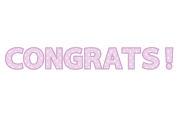 「Congrats!」の飾り文字