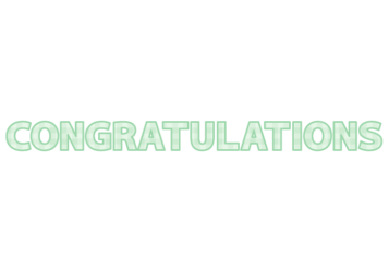 「Congratulations」の飾り文字