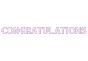 「Congratulations」の飾り文字