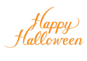 ハロウィン「Happy Halloween」のカリグラフィー文字