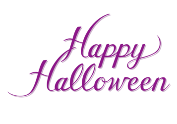 ハロウィン「Happy Halloween」のカリグラフィー文字