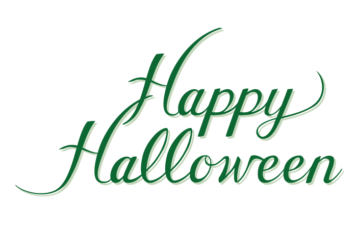 ハロウィン「Happy Halloween」のカリグラフィー文字
