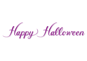 ハロウィン「Happy Halloween」のカリグラフィー文字