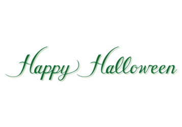 ハロウィン「Happy Halloween」のカリグラフィー文字
