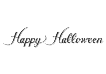 ハロウィン「Happy Halloween」のカリグラフィー文字