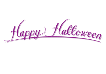 ハロウィン「Happy Halloween」のカリグラフィー文字