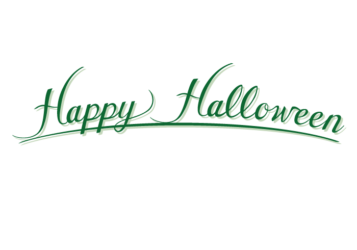 ハロウィン「Happy Halloween」のカリグラフィー文字