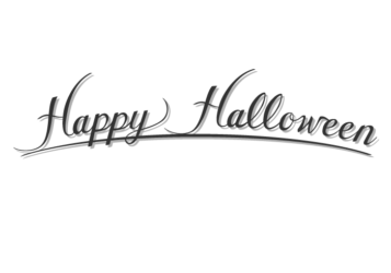 ハロウィン「Happy Halloween」のカリグラフィー文字