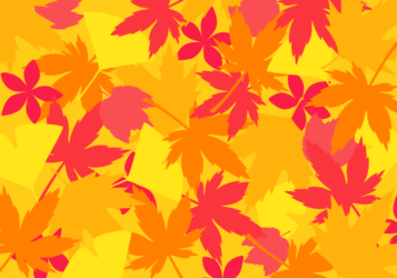植物柄背景（紅葉のカエデ柄）