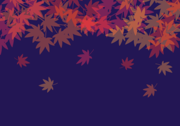 植物柄背景（紅葉のカエデ柄）