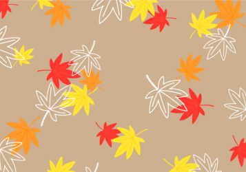 植物柄背景（紅葉のカエデ柄）