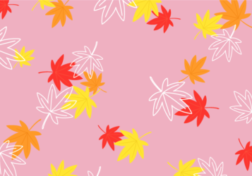 植物柄背景（紅葉のカエデ柄）