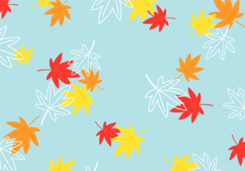 植物柄背景（紅葉のカエデ柄）