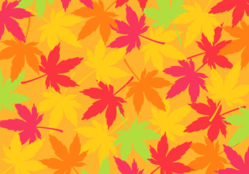 植物柄背景（紅葉のカエデ柄）