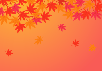 植物柄背景（紅葉のカエデ柄）
