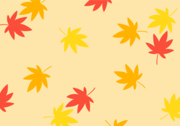 植物柄背景（紅葉のカエデ柄）