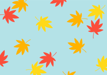 植物柄背景（紅葉のカエデ柄）
