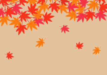 植物柄背景（紅葉のカエデ柄）