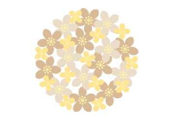 花の円形ロゴ