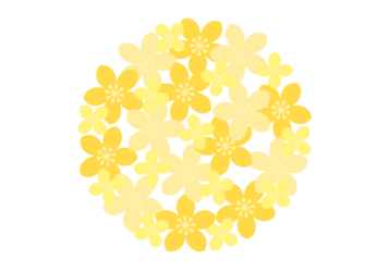 花の円形ロゴ