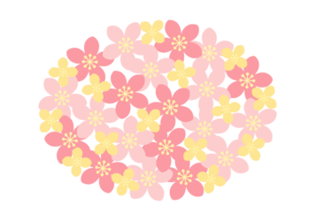 花の楕円形ロゴ