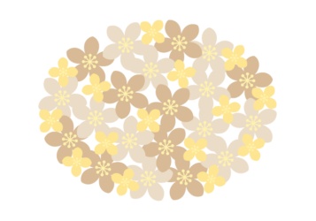 花の楕円形ロゴ