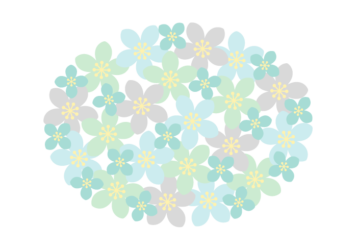 花の楕円形ロゴ